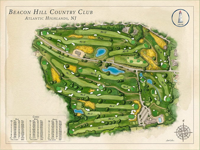 Beacon Hill Country Club course map