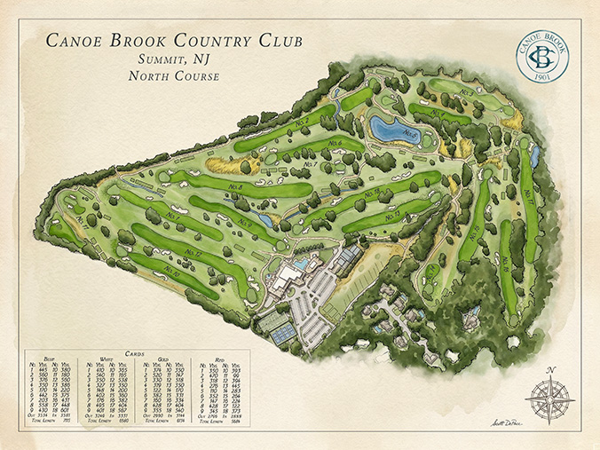 Canoe Brook Country Club course map