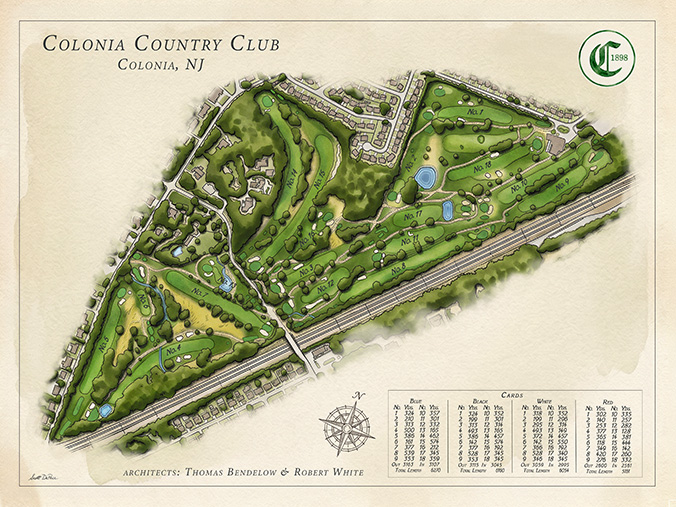Colonia Country Club course map