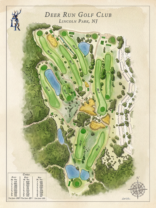 Deer Run Golf Club course map