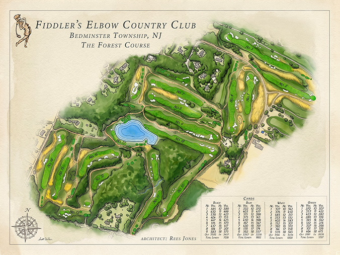 Fiddlers Elbow Country Club course map