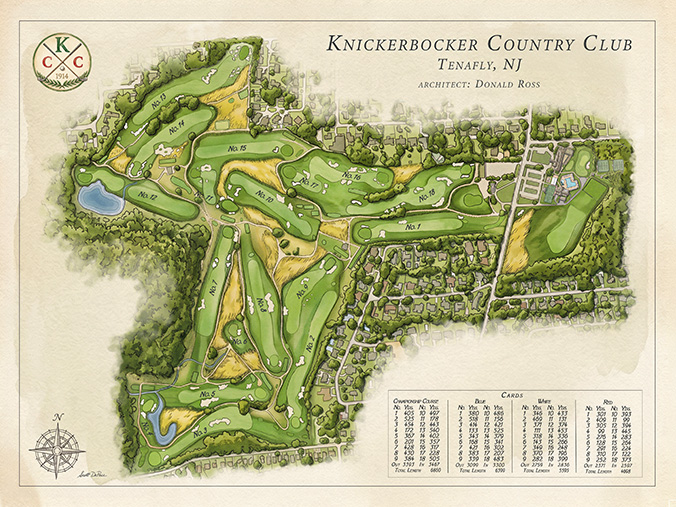 Knickerbocker Country Club course map