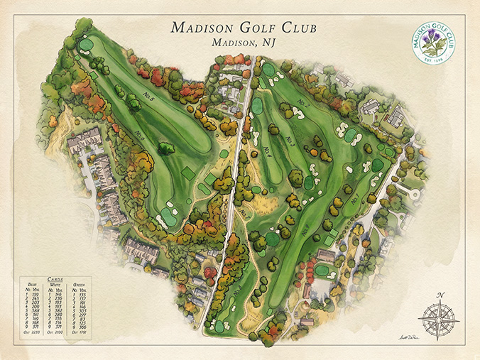 Madison Golf Club course map