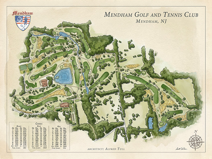 Mendham Golf and Tennis Club course map