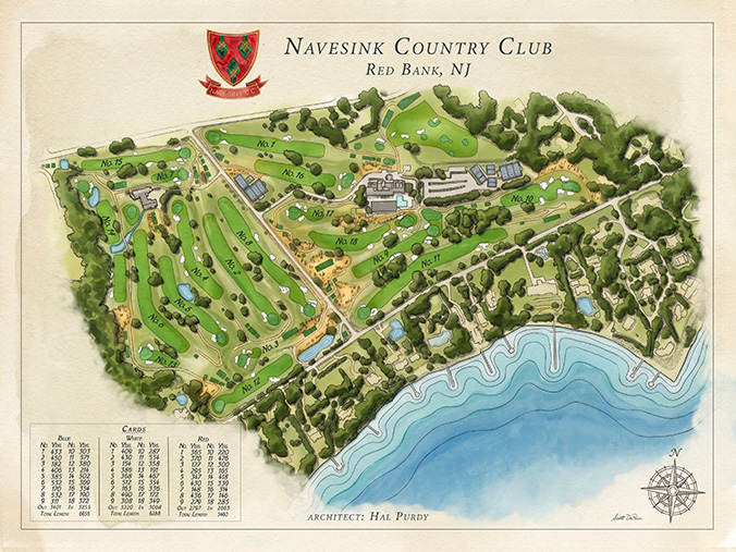 Navesink Country Club course map