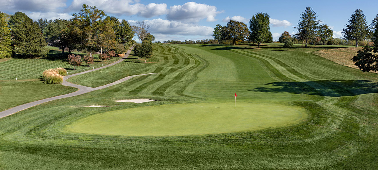 Hole 1 Green Behind New