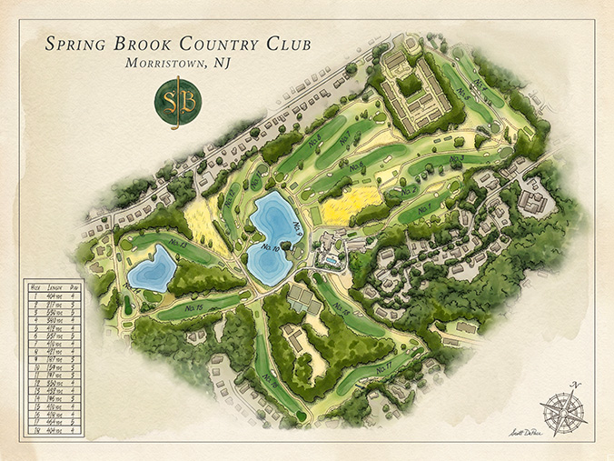 Spring Brook Country Club course map