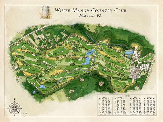 White Manor Country Club course map